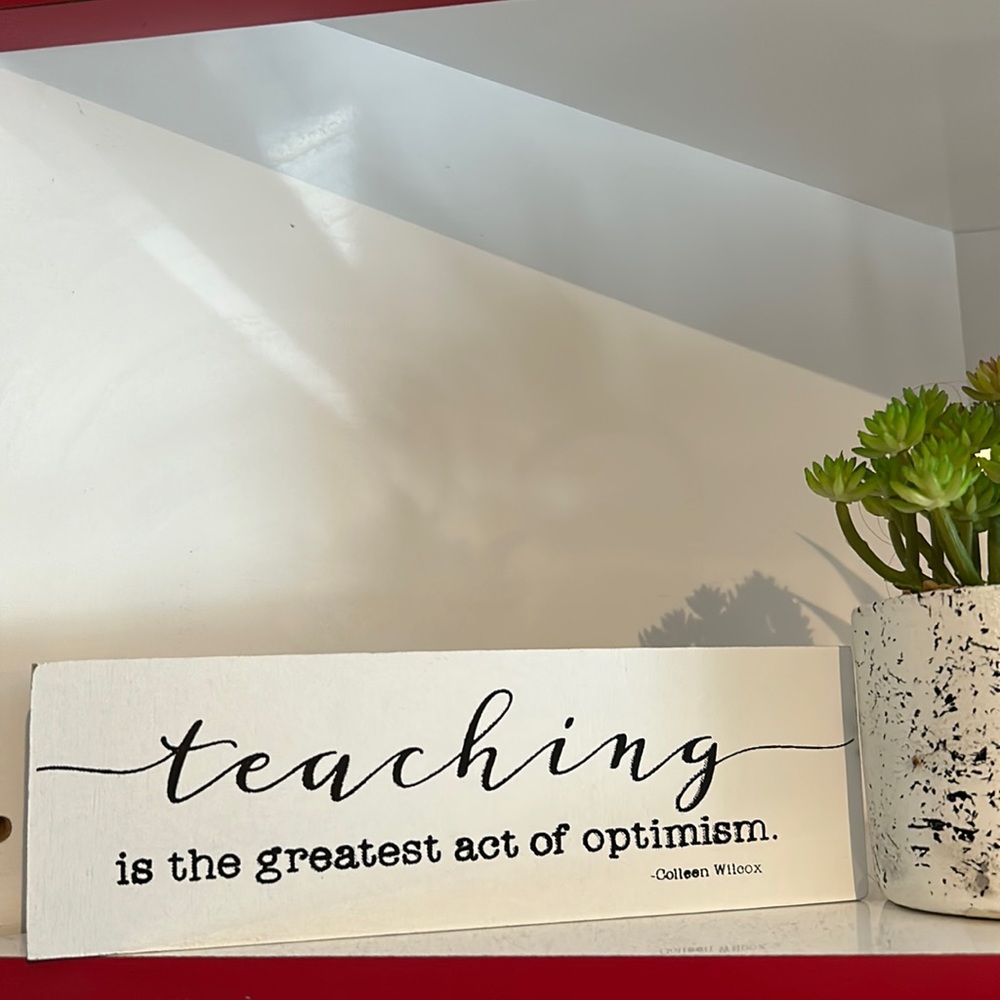 Teacher sign
